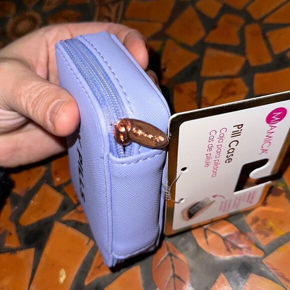 MIAMICA Travel Zip Around Pill Case Lavender Black “My Pills” - Picture 8 of 8
